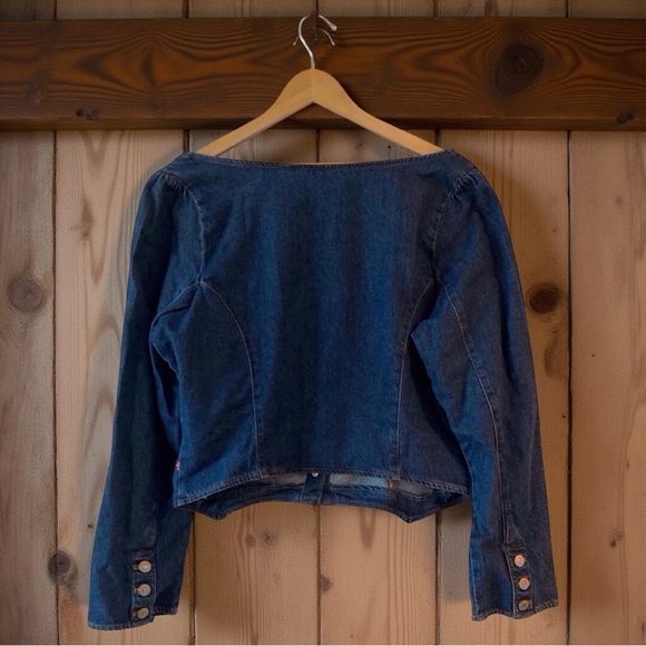 Levi’s Cropped Denim Shirt – MODERN MINIMALIST CHIC women’s XL - Picture 6 of 10